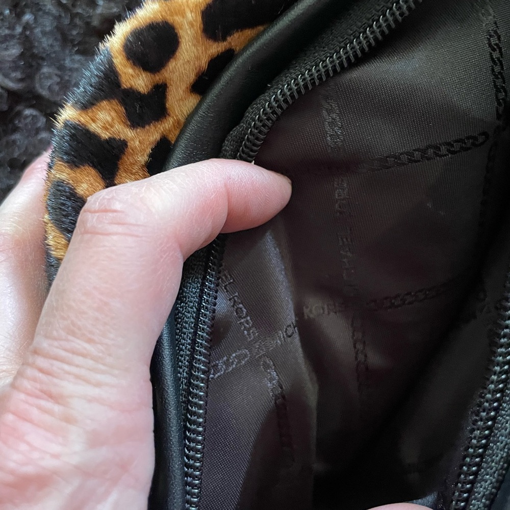 Michael Kors Red and Animal Print Belt Bag - Picture 4 of 6